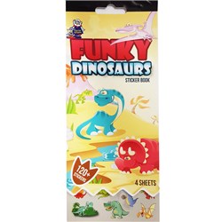 Tim The Toyman Funky Dinosaurs Sticker Book 120+ Stickers/ 4 Scheets - Theodist
